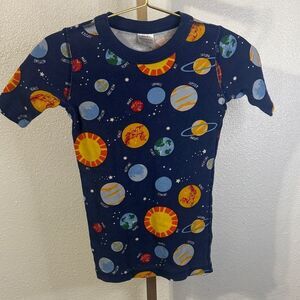 Hanna Andersson Cosmic Adventure Kids PJ Tee - Blue- Size 10